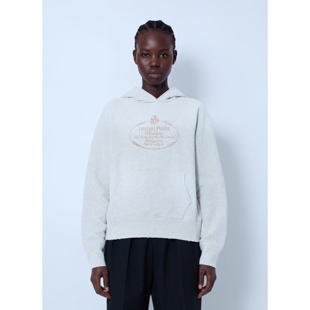 Prada Women Cotton Fleece Hoodie